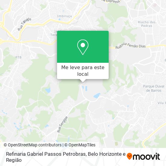 Refinaria Gabriel Passos Petrobras mapa