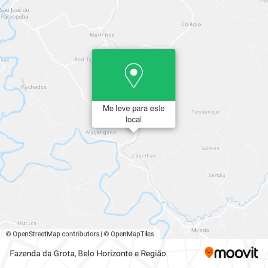 Fazenda da Grota mapa