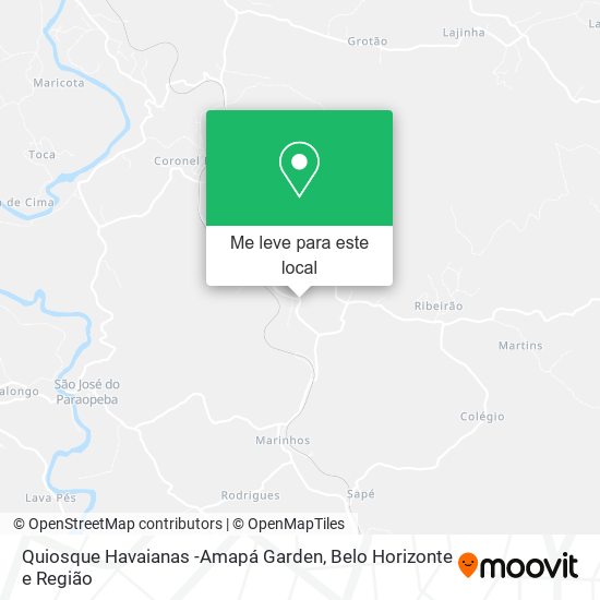 Quiosque Havaianas -Amapá Garden mapa