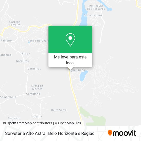 Sorveteria Alto Astral mapa