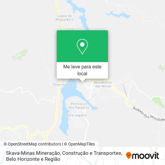 Skava-Minas Mineração, Construção e Transportes mapa