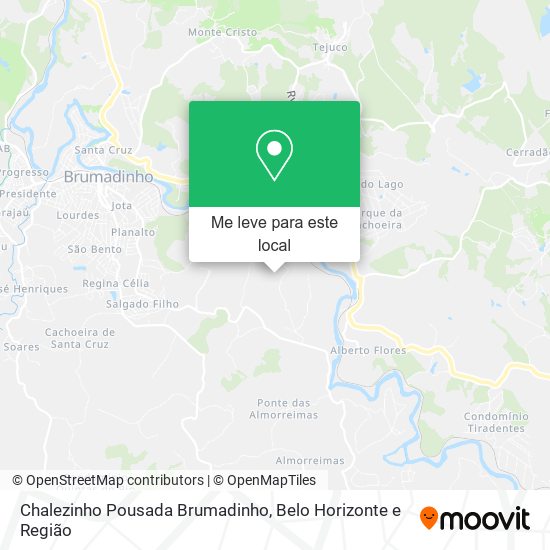 Chalezinho Pousada Brumadinho mapa