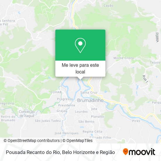 Pousada Recanto do Rio mapa