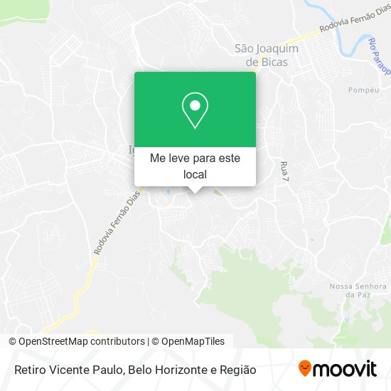Retiro Vicente Paulo mapa