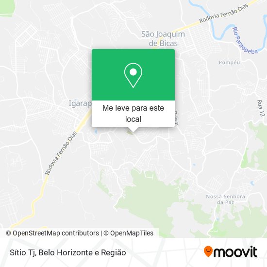 Sítio Tj mapa