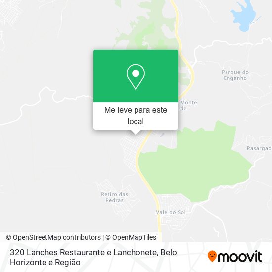 320 Lanches Restaurante e Lanchonete mapa