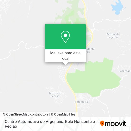 Centro Automotivo do Argentino mapa
