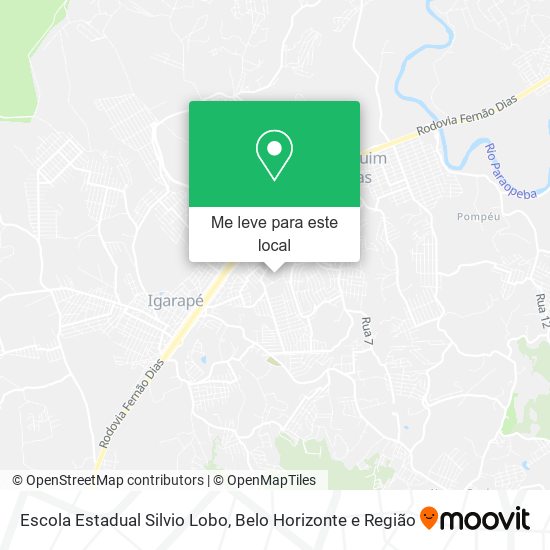 Escola Estadual Silvio Lobo mapa