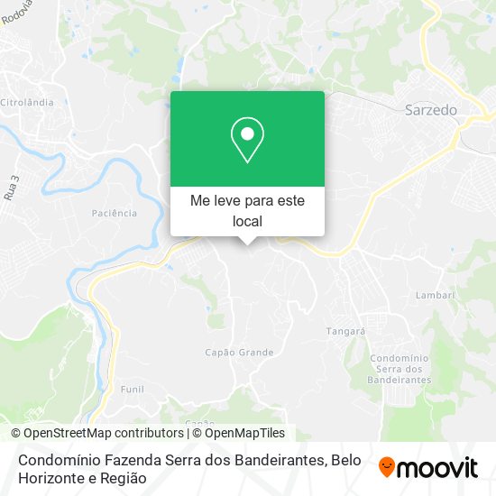 Condomínio Fazenda Serra dos Bandeirantes mapa