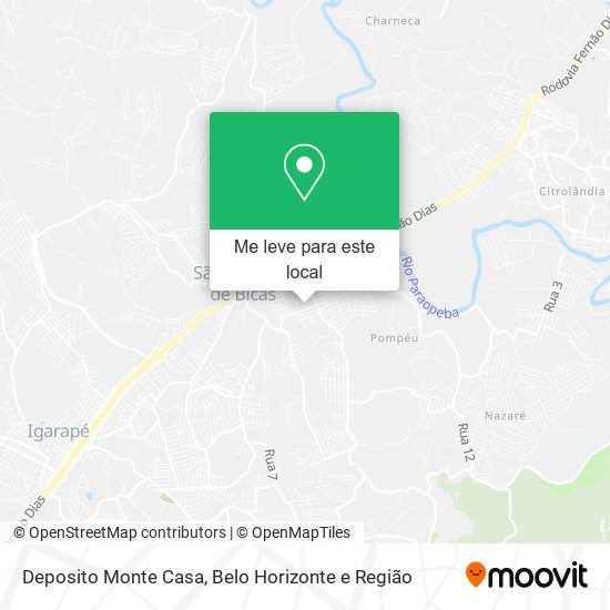 Deposito Monte Casa mapa