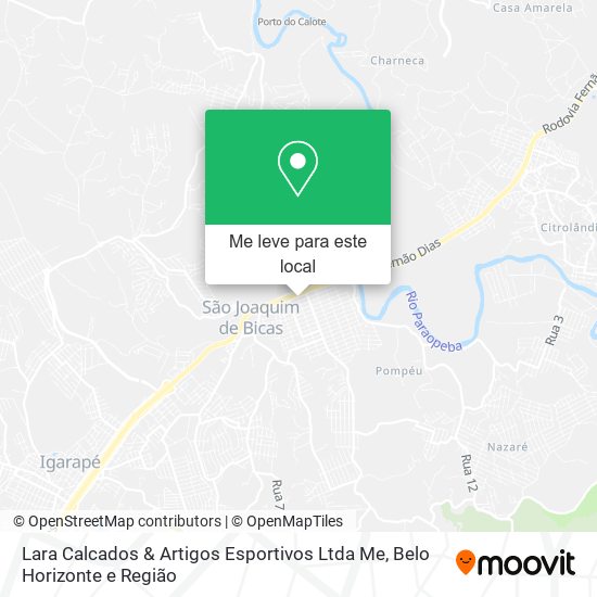 Lara Calcados & Artigos Esportivos Ltda Me mapa