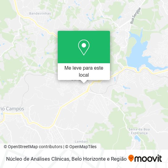 Núcleo de Análises Clínicas mapa