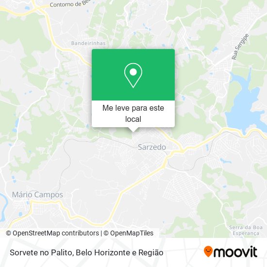 Sorvete no Palito mapa