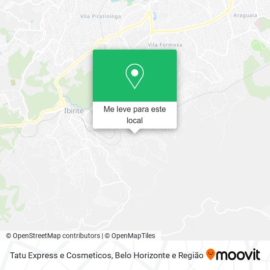 Tatu Express e Cosmeticos mapa