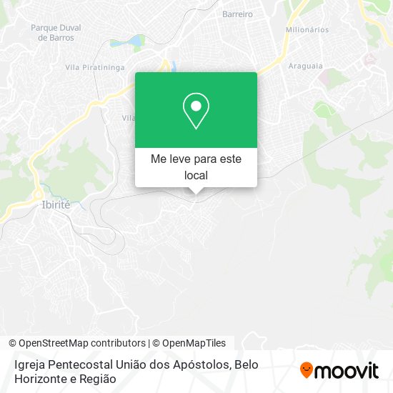 Igreja Pentecostal União dos Apóstolos mapa