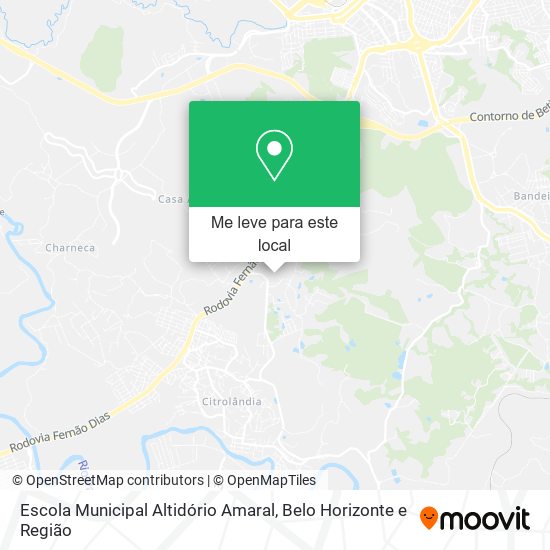 Escola Municipal Altidório Amaral mapa