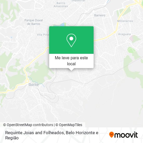 Requinte Joias and Folheados mapa