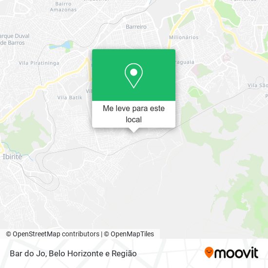 Bar do Jo mapa