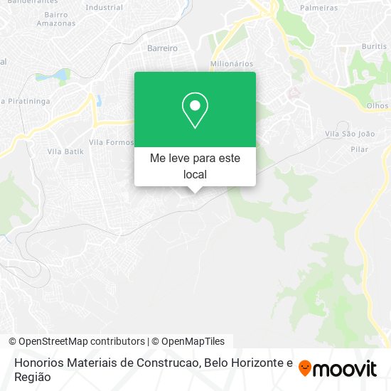 Honorios Materiais de Construcao mapa