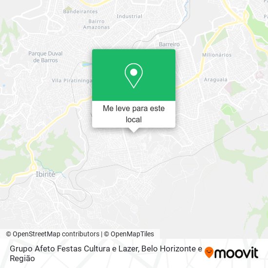 Grupo Afeto Festas Cultura e Lazer mapa