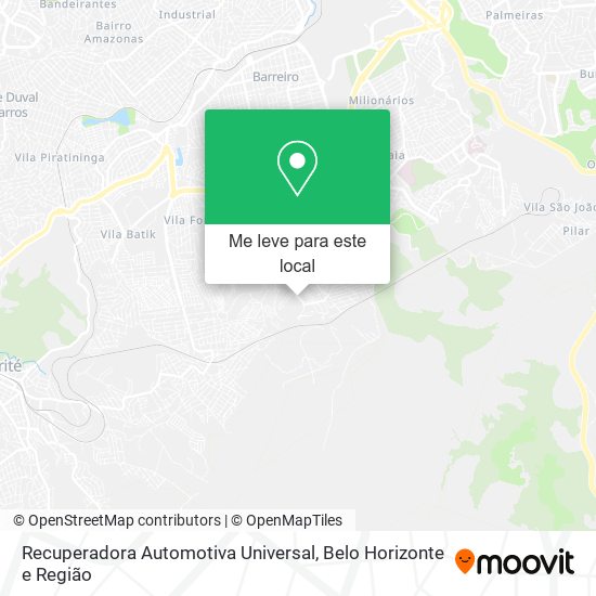 Recuperadora Automotiva Universal mapa