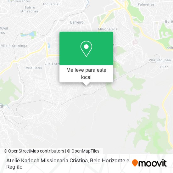 Atelie Kadoch Missionaria Cristina mapa
