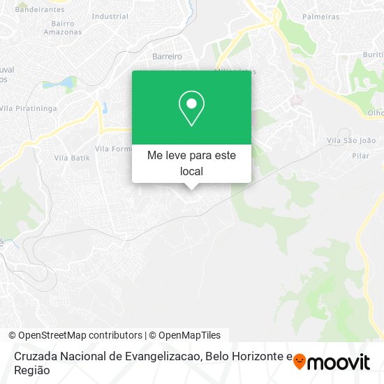 Cruzada Nacional de Evangelizacao mapa