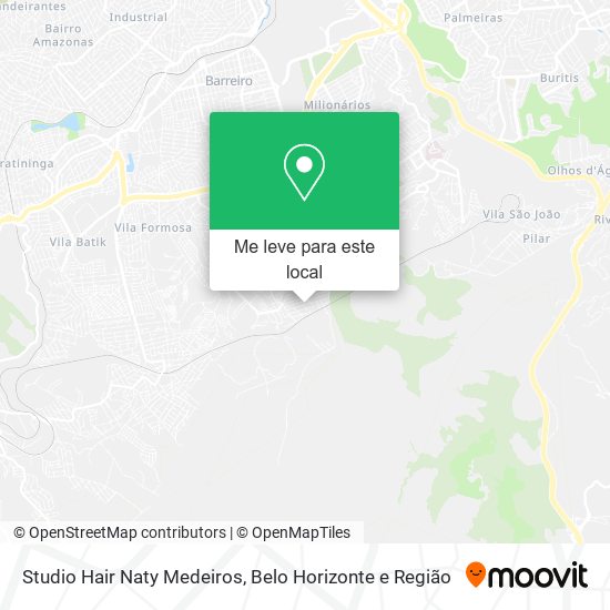Studio Hair Naty Medeiros mapa