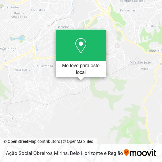 Ação Social Obreiros Mirins mapa