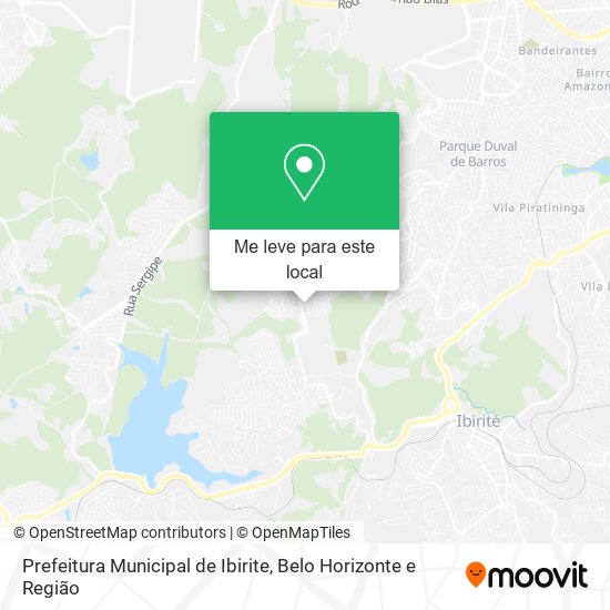 Prefeitura Municipal de Ibirite mapa