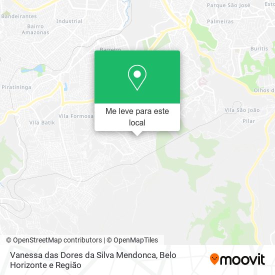 Vanessa das Dores da Silva Mendonca mapa