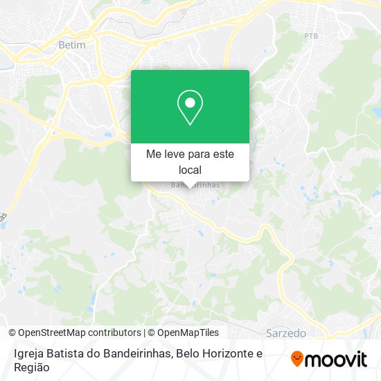 Igreja Batista do Bandeirinhas mapa