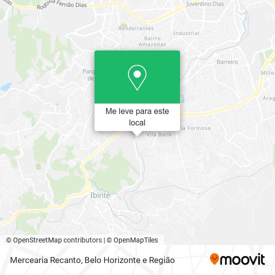 Mercearia Recanto mapa
