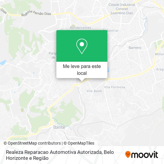 Realeza Reparacao Automotiva Autorizada mapa