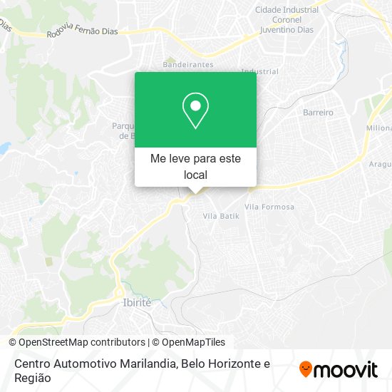 Centro Automotivo Marilandia mapa