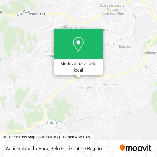 Acai Frutos do Para mapa