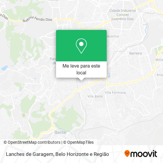 Lanches de Garagem mapa