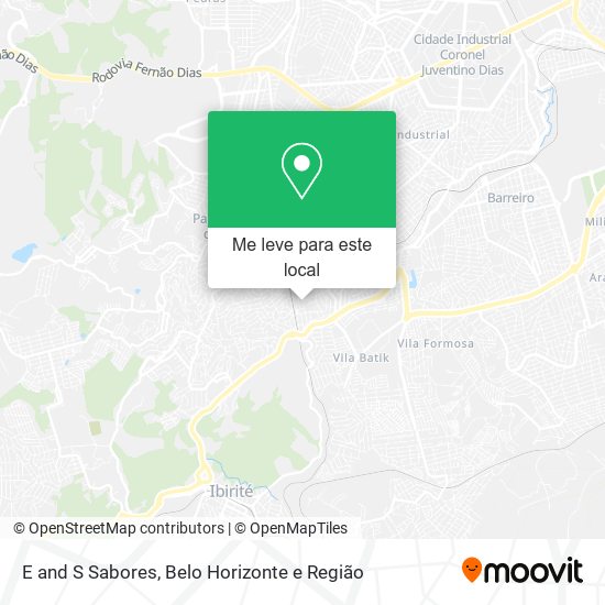 E and S Sabores mapa