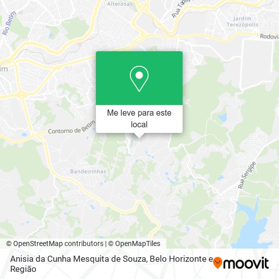 Anisia da Cunha Mesquita de Souza mapa