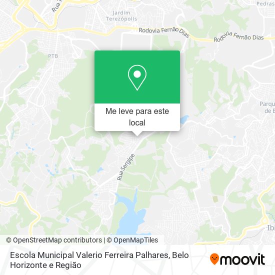 Escola Municipal Valerio Ferreira Palhares mapa
