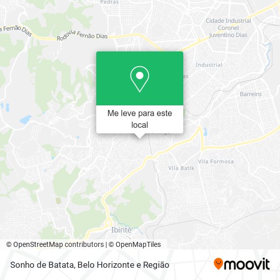 Sonho de Batata mapa