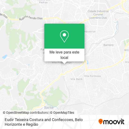 Eudir Teixeira Costura and Confeccoes mapa
