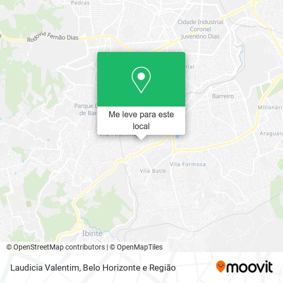 Laudicia Valentim mapa