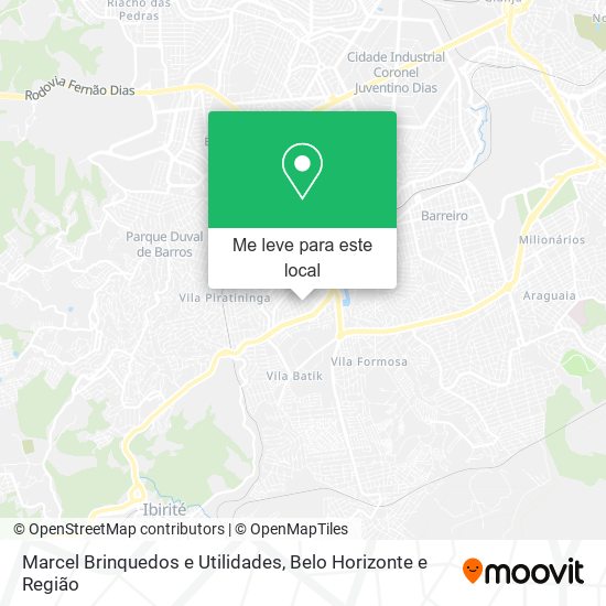 Marcel Brinquedos e Utilidades mapa