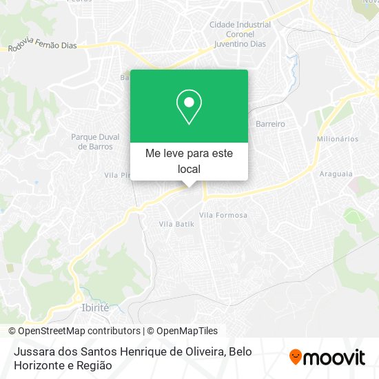 Jussara dos Santos Henrique de Oliveira mapa