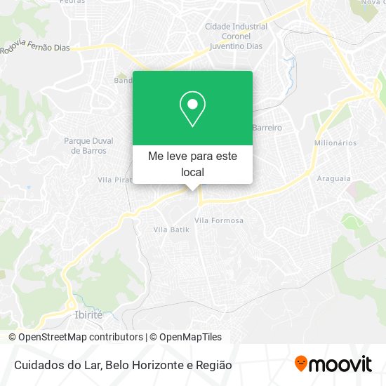 Cuidados do Lar mapa