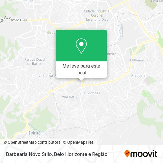 Barbearia Novo Stilo mapa