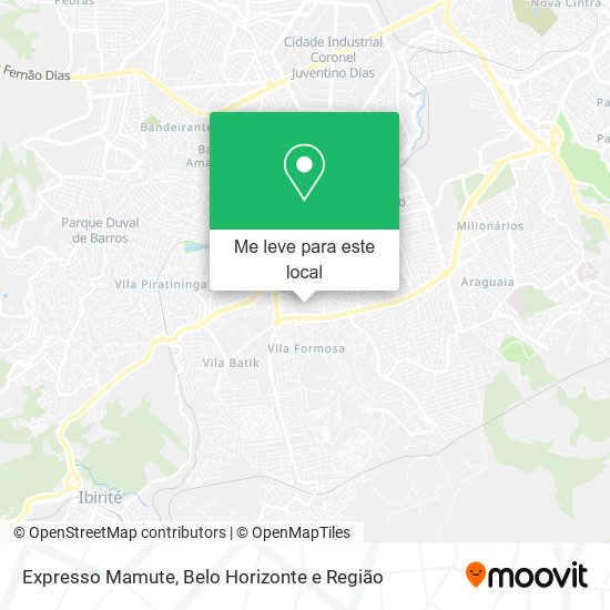 Expresso Mamute mapa