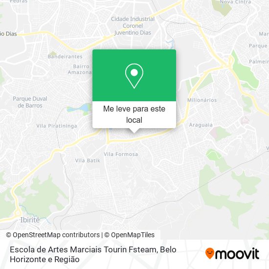 Escola de Artes Marciais Tourin Fsteam mapa