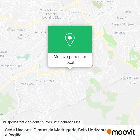 Sede Nacional Piratas da Madrugada mapa